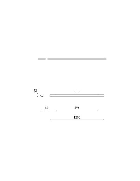 Iluminación arquitetônica LED modular DIVI Indirect End negro 13,5W 3000K 1650Lm 115º, 1200mm