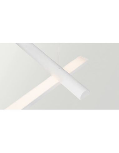 Luminária arquitetônica LED modular DIVI Indirect End branca 13,5W 3000K 1650lm 115º, 1200mm