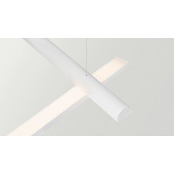 Luminária arquitetônica LED modular DIVI Indirect End branca 13,5W 3000K 1650lm 115º, 1200mm