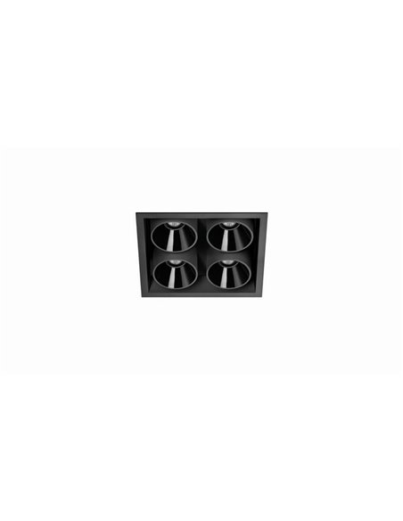 Downlight LED empotrable negro BLACK FOSTER REC 2x2 SPOT 19º CRI90 DALI