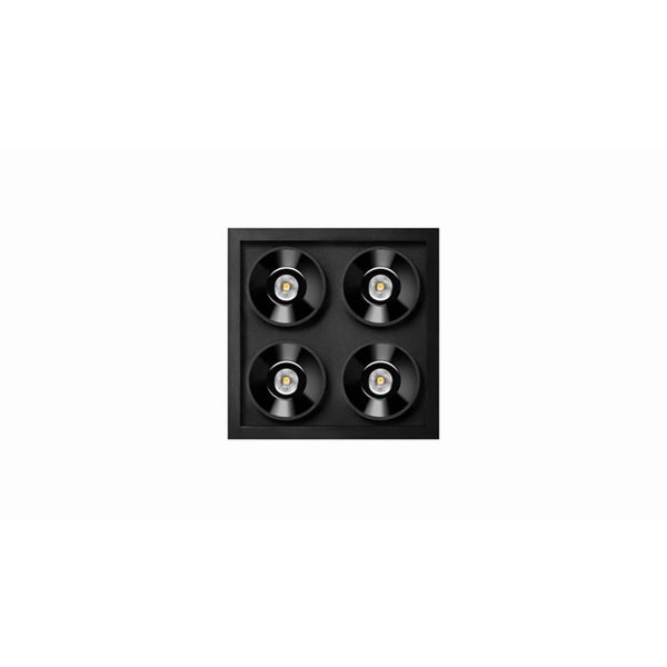 Downlight LED empotrable negro BLACK FOSTER REC 2x2 SPOT 19º CRI90 DALI