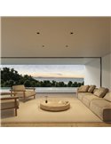 Ambiente Downlight LED empotrable negro con marco blanco BLACK FOSTER REC 2x2 SPOT 19º CRI90 DALI