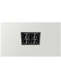 Downlight LED empotrable negro con marco blanco BLACK FOSTER REC 2x2 SPOT 19º CRI90 DALI