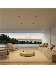 Downlight LED noir FOSTER REC 2x2 SPOT 19º IRC90 Phase Cut Détail 2