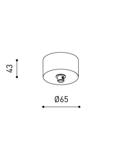 Caja superficie On/Off blanco DIVI 48V