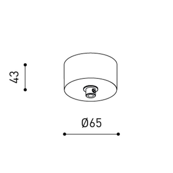 Caja superficie On/Off blanco DIVI 48V