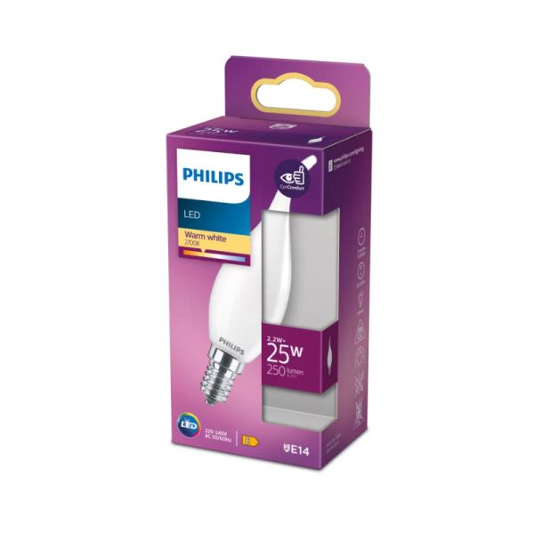 Bombilla E14 LED 2.2W - 25W Vela Llama 2700K