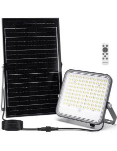 Proyector Solar LED 150W CCT Regulable con Panel Monocristalino 2m IP66 con mando a distancia