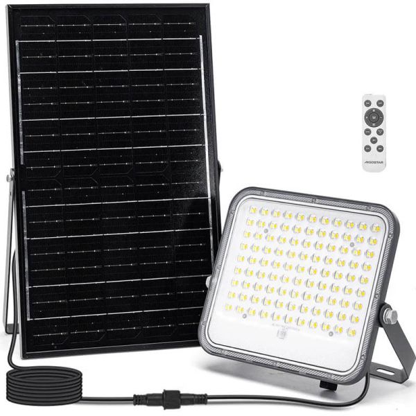 Proyector Solar LED 150W CCT Regulable con Panel Monocristalino 2m IP66 con mando a distancia