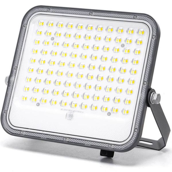 Projecteur solaire LED à température de couleur variable de 150 W avec panneau monocristallin IP66 de 2 m et télécommande