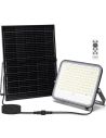Projecteur solaire LED à intensité variable 200 W avec panneau monocristallin de 2 m, IP66 et télécommande incluse