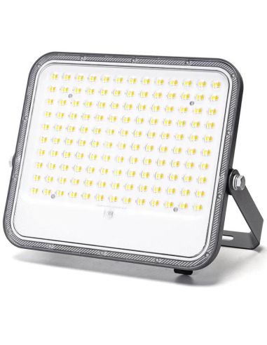 Projecteur solaire LED 200 W à température de couleur variable avec panneau monocristallin de 2 m, IP66 et télécommande incluse