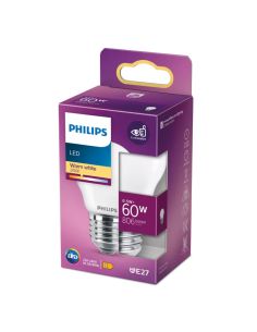 Bombilla LED esférica E27 mate 6,5W – 60W
