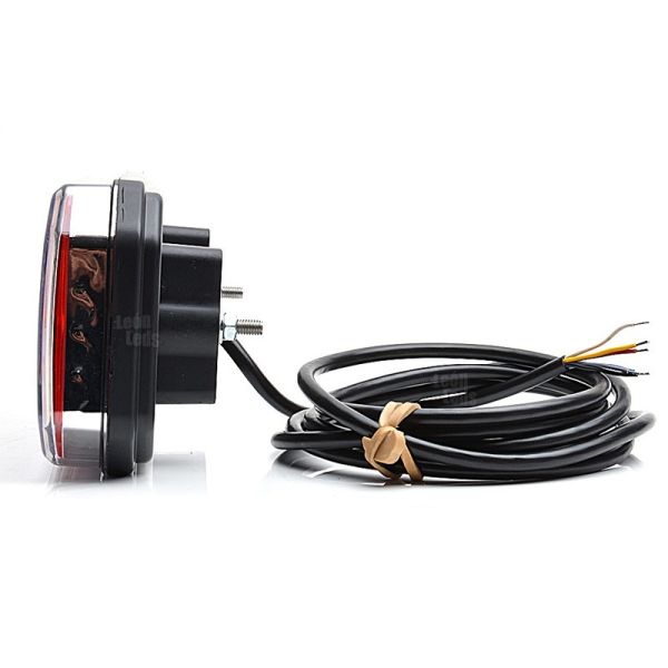 Luz traseira LED para instalação horizontal ou vertical com 6 funções, 12/24V, luz inferior da placa.