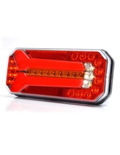 Feu arrière LED à installer horizontalement ou verticalement avec 6 fonctions éclairage de plaque d'immatriculation inférieur 12 2