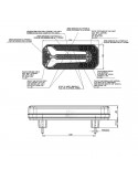 Piloto Trasero LED para instalar en Horizontal o Vertical con 6 Funciones 12/24V Luz de Matricula Inferior