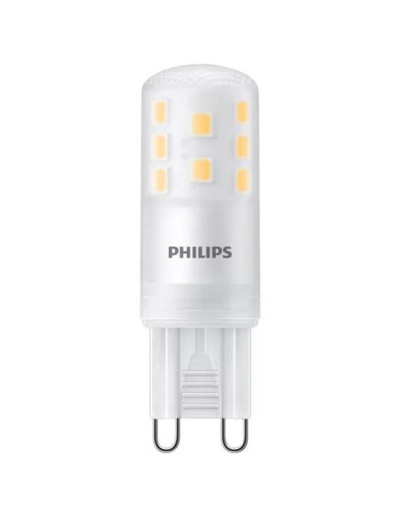 Bombilla LED G9 Philips LEDspot 3,7W 3000K 470lm Equivalente 40W Halógena · No Regulable · Clase Energética E