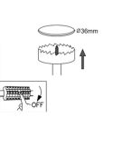Downlight LED empotrable minimalista 3W CANE blanco, 45º, Ø40,2mm 3000K/4000K medida de corte
