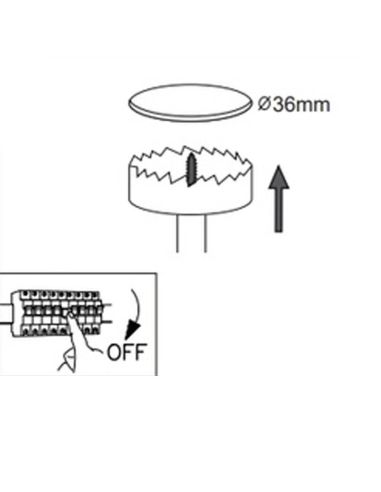 Downlight LED empotrable minimalista 3W CANE blanco, 45º, Ø40,2mm 3000K/4000K medida de corte
