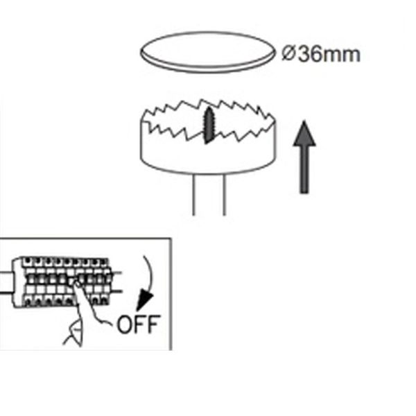 Downlight LED empotrable minimalista 3W CANE blanco, 45º, Ø40,2mm 3000K/4000K medida de corte