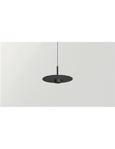 Lámpara colgante LED ZENIT negro 8W luz directa e indirecta 2700K/3000K, diseño minimalista