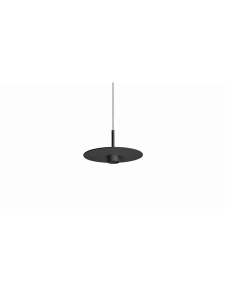 Lámpara colgante LED ZENIT negro 8W luz directa e indirecta 2700K/3000K, diseño minimalista