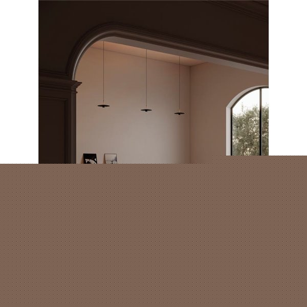 Lámpara colgante LED ZENIT negro 8W luz directa e indirecta 2700K/3000K, diseño minimalista