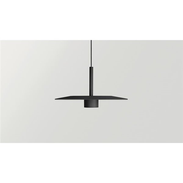 Lámpara techo LED colgante ZENIT Base negro 8W CRI90 luz directa e indirecta 2700K/3000K, diseño minimalista