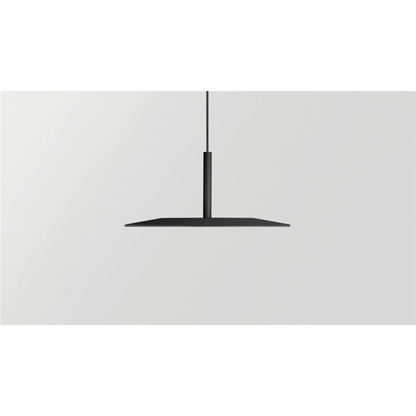 Lámpara techo LED colgante ZENIT Base negro 8W CRI90 luz directa e indirecta 2700K/3000K, diseño minimalista