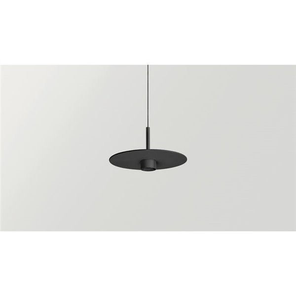 Lámpara techo LED colgante ZENIT Base negro 8W DALI luz directa e indirecta 2700K/3000K, diseño minimalista