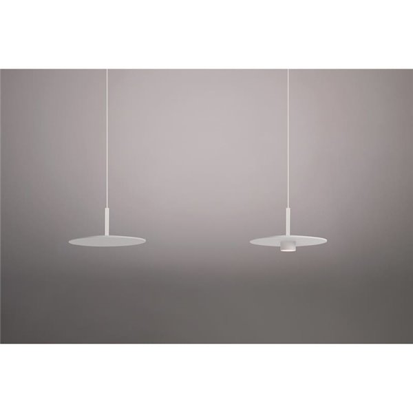 Luminária pendente LED ZENIT, branca, 8W, DALI, luz direta e indireta, 2700K/3000K