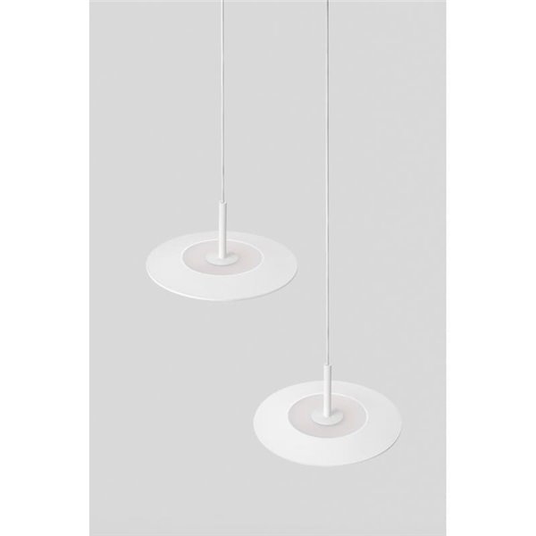 Lámpara techo LED colgante ZENIT Base blanco 8W luz directa e indirecta 2700K/3000K, diseño minimalista