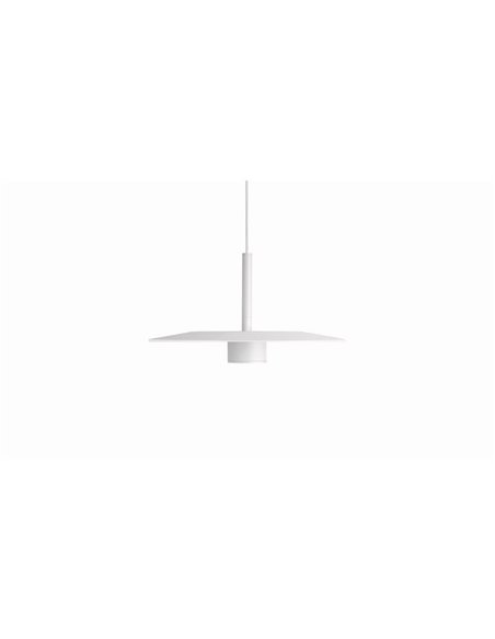 Lámpara techo LED colgante ZENIT Base blanco 8W luz directa e indirecta 2700K/3000K, diseño minimalista