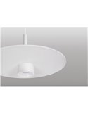Lámpara techo LED colgante ZENIT Base blanco 8W luz directa e indirecta 2700K/3000K, diseño minimalista
