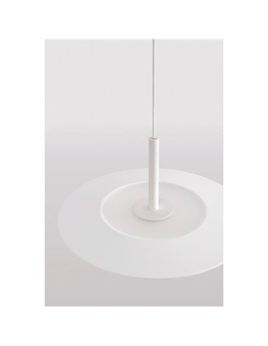 Lámpara techo LED colgante ZENIT Base blanco 8W luz directa e indirecta 2700K/3000K, diseño minimalista