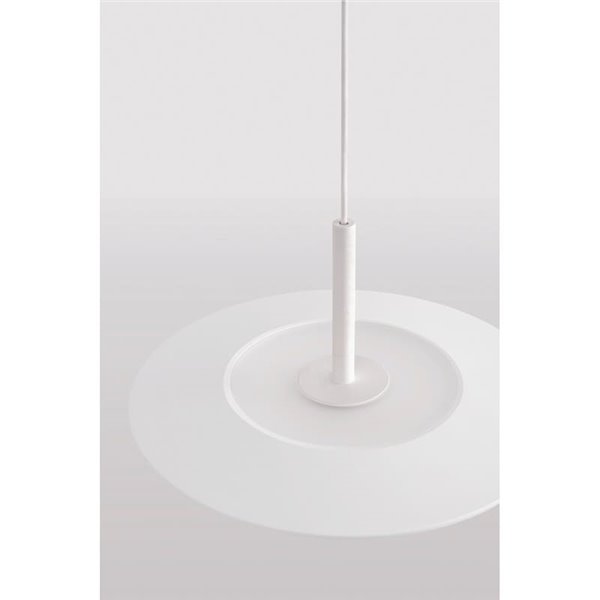Lámpara techo LED colgante ZENIT Base blanco 8W luz directa e indirecta 2700K/3000K, diseño minimalista