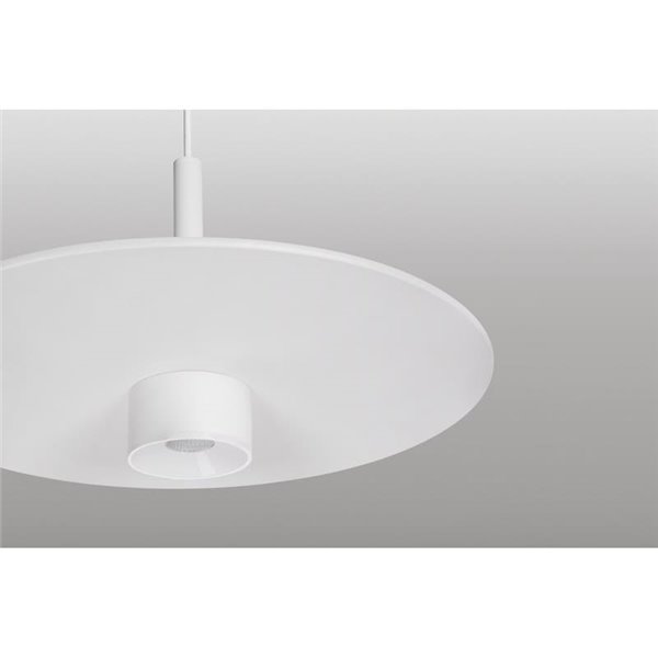 Lámpara techo LED colgante ZENIT Base blanco 8W DALI luz directa e indirecta 2700K/3000K, diseño minimalista