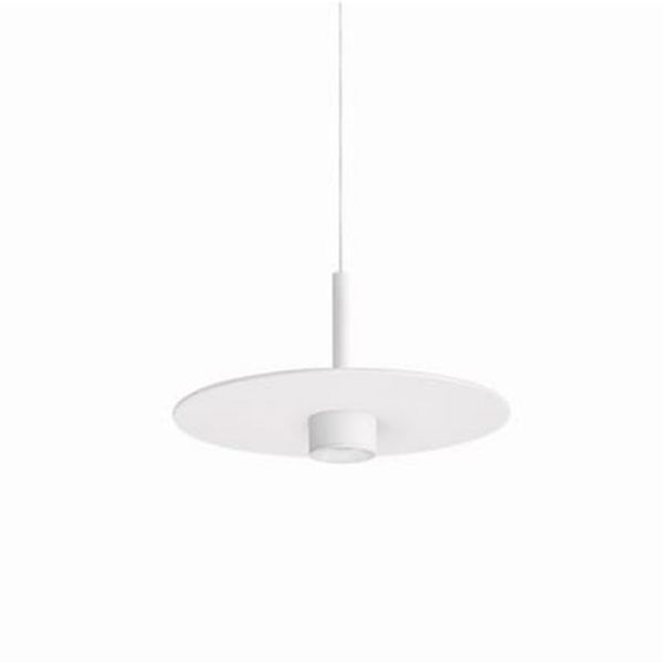 Lámpara techo LED colgante ZENIT Base blanco 8W DALI luz directa e indirecta 2700K/3000K, diseño minimalista
