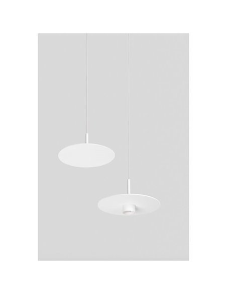 Suspension LED indirecte ZENIT, blanche, 8 W, lumière indirecte 2700 K/3000 K, style minimaliste