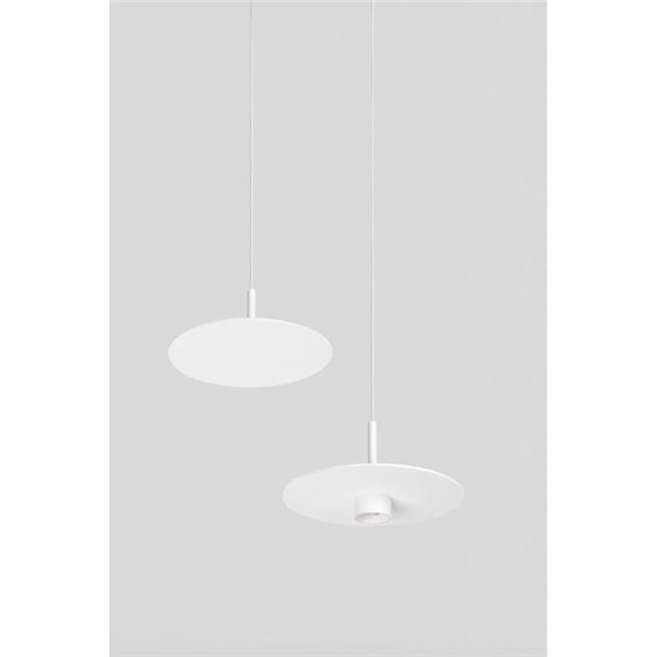 Suspension LED indirecte ZENIT, blanche, 8 W, lumière indirecte 2700 K/3000 K, style minimaliste