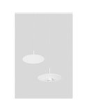 Lámpara colgante LED ZENIT Indirect blanco 8W DALI luz indirecta 2700K/3000K, minimalista