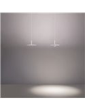 Plafón LED colgante ZENIT Indirect Base blanco 8W luz indirecta 2700K/3000K, minimalista