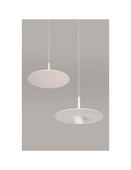 Plafón LED colgante ZENIT Indirect Base blanco 8W luz indirecta 2700K/3000K, minimalista