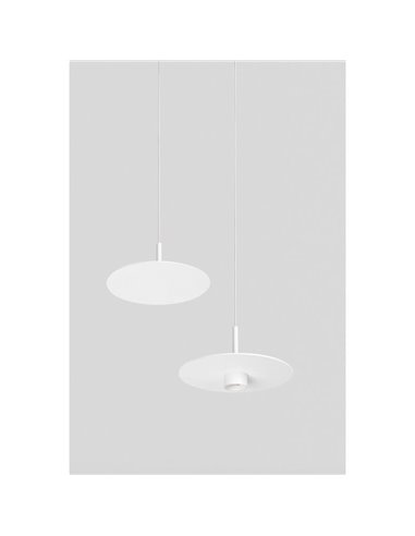 Luminária de teto LED indireta ZENIT, base branca, 8W DALI, luz indireta 2700K/3000K, minimalista