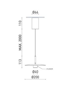 Plafón LED ZENIT Indirect Base blanco 8W DALI luz indirecta 2700K/3000K, minimalista 2