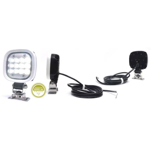 Faro de Trabajo LED Slim W167 6000 12V-70V 48W 6000Lm Certificado TÜV · IP68 · Homologado E20 R10 · Profesional Maquinaria