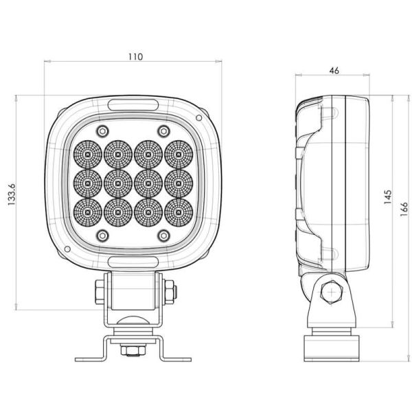 LED-Arbeitsstrahler Slim W167 6000...