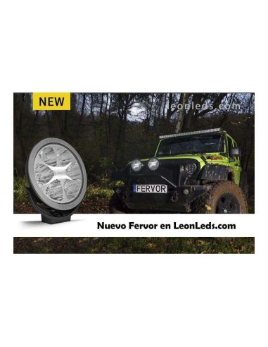 Faro LED Largo Alcance 7” Fervor 180 Cromado 4º Haz Spot · Homologado HR · Posición Blanca + Ámbar · Incluye Tapa