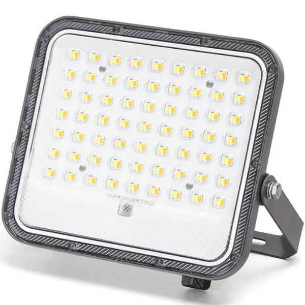 Projecteur solaire LED CCT 100 W avec panneau de 2 m – 1000 lm IP66 avec télécommande