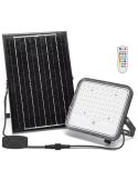 Proyector Solar LED RGB 100W con Panel 2m – IP66 Exterior con Mando